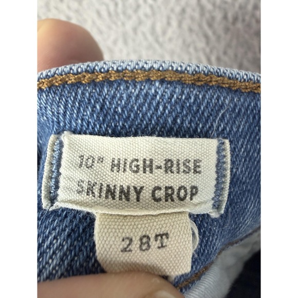 Madewell Jeans Womens 28T Blue 10-Inch High Rise Skinny Crop Stretch Denim Tall - Picture 9 of 12